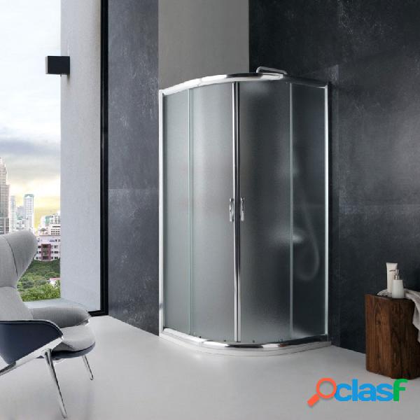 Box doccia semicircolare 90x90 in cristallo da 6 mm opaco