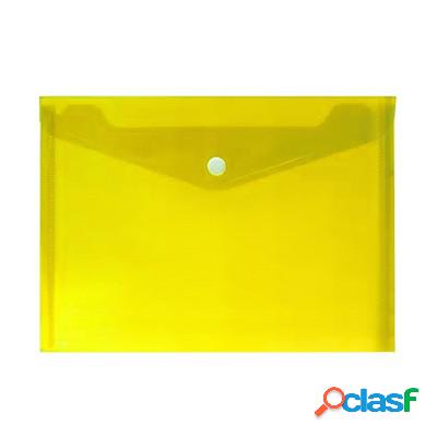 Busta Scatto formato A4 semitrasparente con bottone gialla