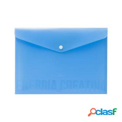 Busta Scatto formato A5 semitrasparente con bottone blu