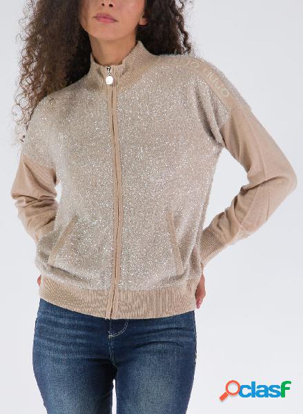 CARDIGAN FULL ZIP INSERTO LUREX