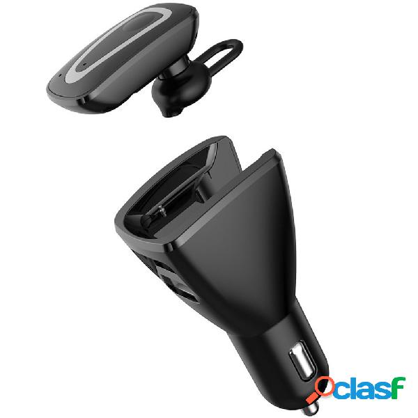 CUFFIA AURICOLARE BLUETOOTH V4.0 UNIVERSALE CARICATORE AUTO