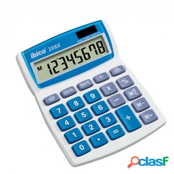 Calcolatrice da tavolo 208X - 8 cifre - bianco - Ibico