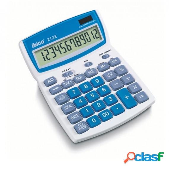 Calcolatrice da tavolo 212X - 12 cifre - bianco - Ibico