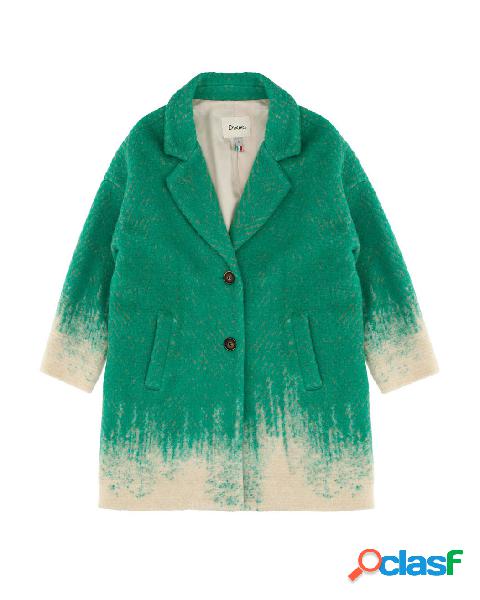Cappotto over verde con sfumature color sabbia M-2XL