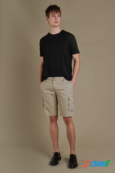 Cargo bermuda twill cotone