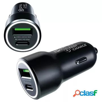 Caricabatteria da auto Prio Fast Charge - USB-C, USB-A -
