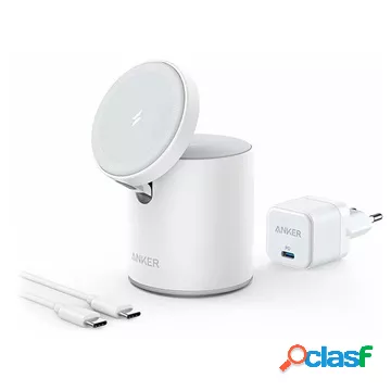 Caricabatterie Wireless per iPhone 2 in 1 Anker MagGo 623 -