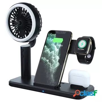 Caricabatterie wireless 3 in 1 con ventola di raffreddamento