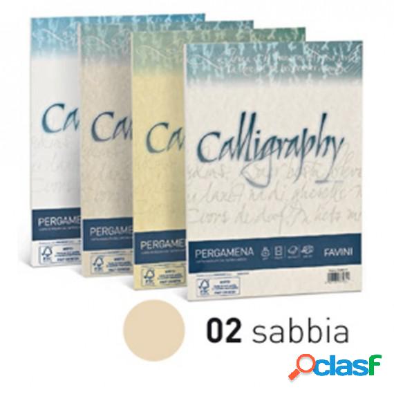 Carta Calligraphy pergamena - A4 - 190 gr - sabbia 02 -