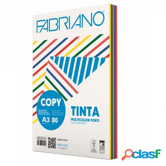 Carta Copy Tinta Multicolor - A3 - 80 gr - mix 5 colori