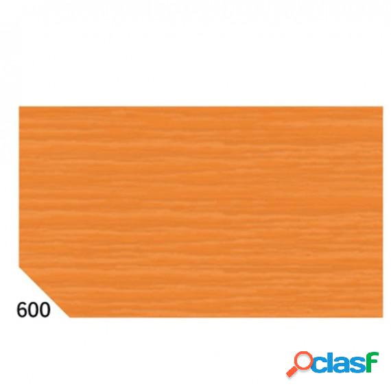 Carta crespa - 50 x 250 cm - 48 gr/m2 - arancione 600 -
