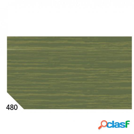 Carta crespa - 50 x 250 cm - 48 gr/m2 - verde oliva 480 -