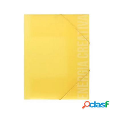 Cartellina Scatto 3 lembi formato A4 gialla