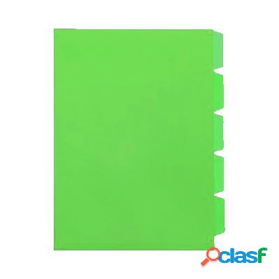 Cartellina Scatto a L con 5 divisori formato A4 verde