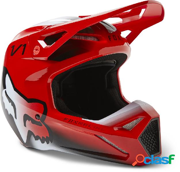 Casco cross Fox Racing V1 TOXSYK Rosso Fluo