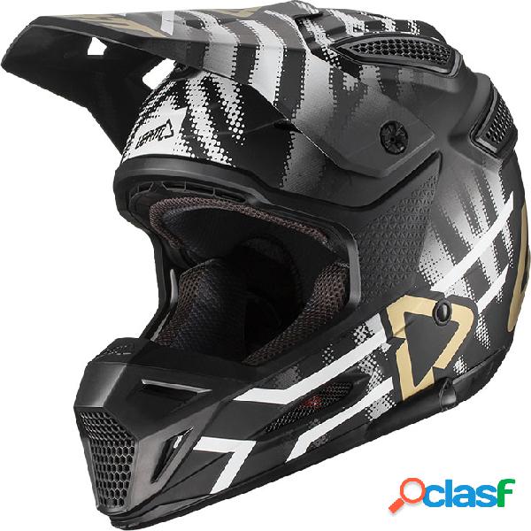 Casco cross Leatt GPX 5.5 V20.2 in fibra Zebra Bianco Nero