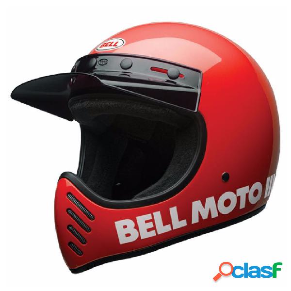 Casco integrale Bell Moto-3 in fibra Rosso