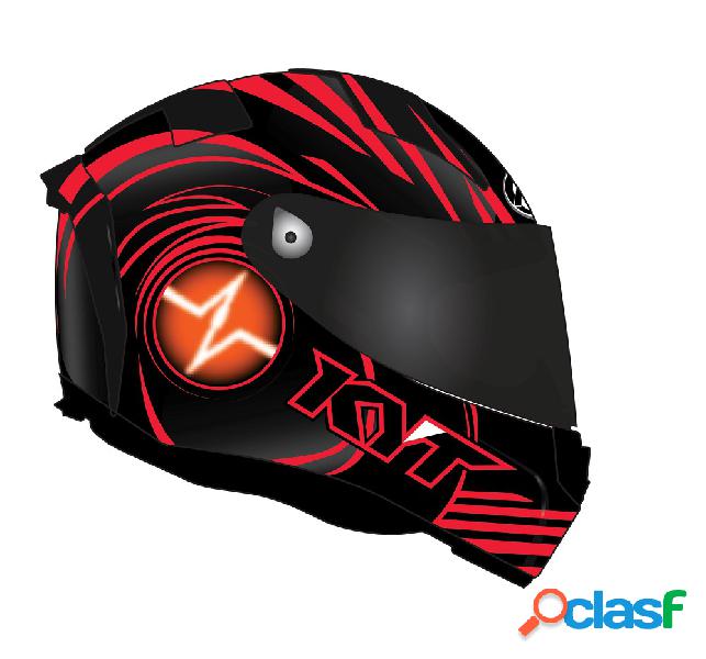 Casco integrale KYT Thunderflash Spark in fibra rosso