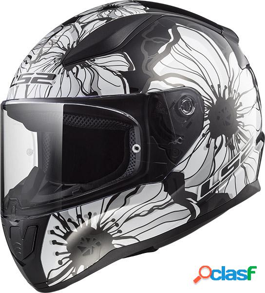 Casco integrale LS2 FF353 RAPID POPPIES Nero Bianco