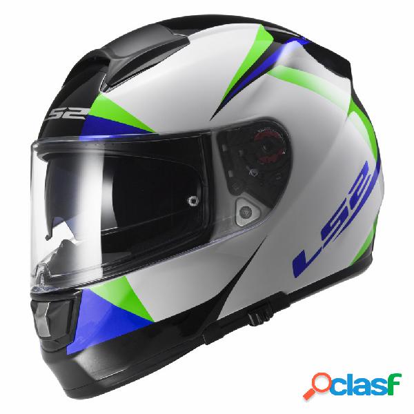 Casco integrale LS2 FF397 Vector Labyrinth in fibra Bianco