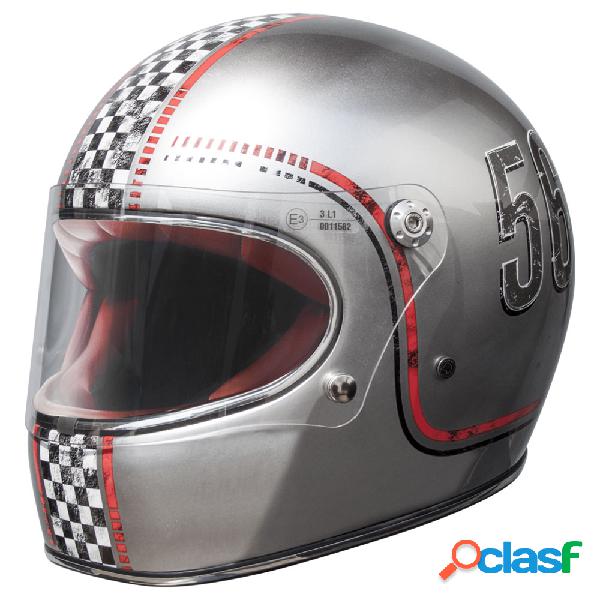 Casco integrale Premier Trophy FL Chromed in fibra argento