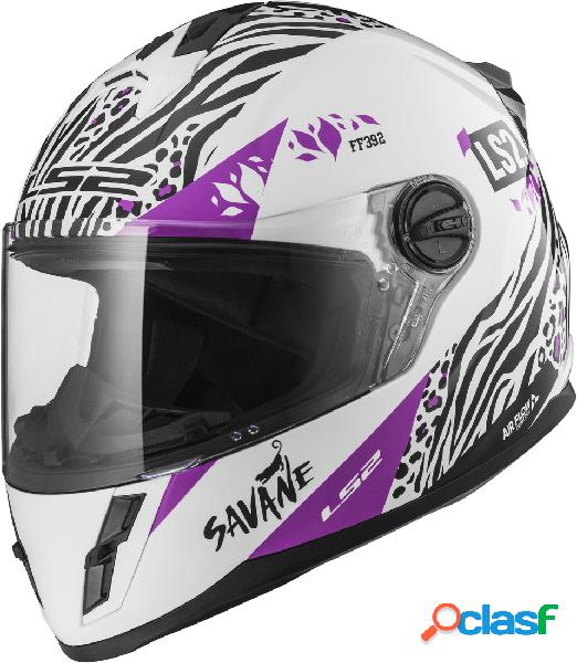 Casco integrale bambino LS2 FF392 Savane Bianco Viola