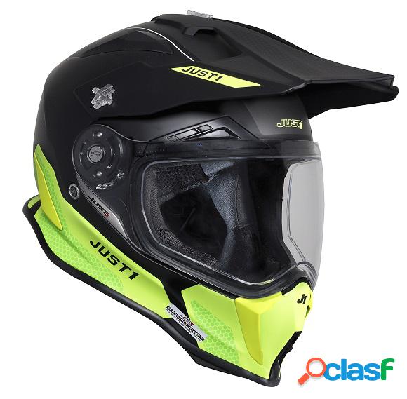 Casco integrale touring Just1 J14 F Elite in fibra Giallo