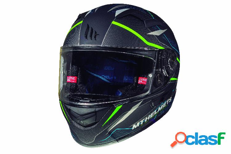 Casco intgrale MT Helmets Kre Sv Intrepid C1 in fibra Nero