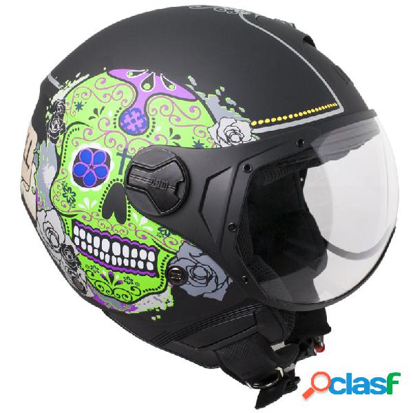 Casco jet CGM 107S Cancun Visiera sagomata Nero opaco