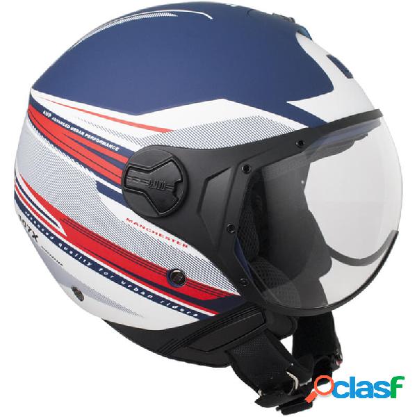 Casco jet CGM 107X-FLA MANCHESTER visiera sagomata blu opaco