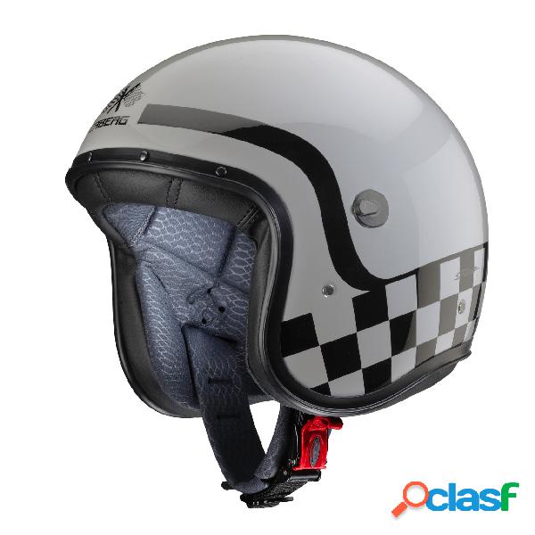 Casco jet Caberg Freeride Formula in fibra grigio chiaro