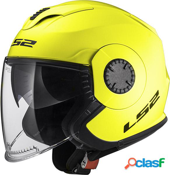 Casco jet LS2 OF570 VERSO GLOSS Giallo HiVis