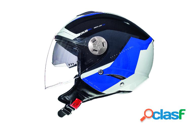 Casco jet MT Helmets City Eleven Sv Spark C2 Bianco Blu