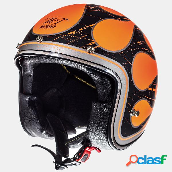Casco jet MT Helmets Le Mans 2 Sv Flaming A0 Arancione