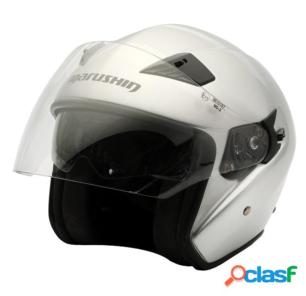 Casco jet Marushin M-610 in fibra Argento