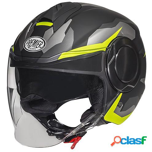 Casco jet Premier COOL CAMO BM Giallo Fluo