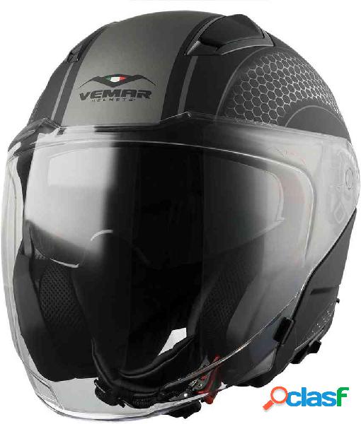 Casco jet Vemar FENG HIVE Grigio Opaco