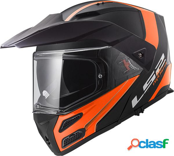 Casco modulare LS2 FF324 Metro Evo Rapid Nero Opaco Arancio