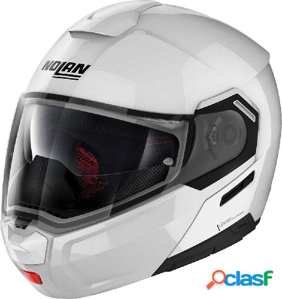 Casco modulare Nolan N90-3 CLASSIC N-COM Bianco metallizzato