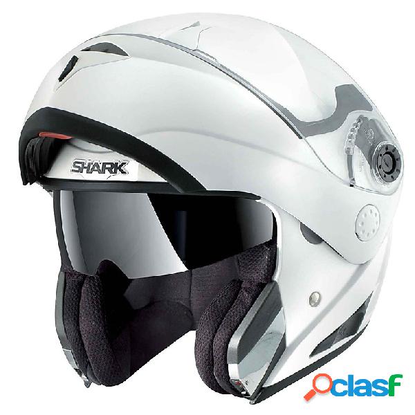 Casco modulare Shark Doppia Visiera chiara OPENLINE Bianco