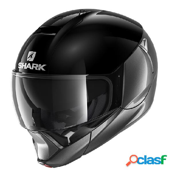 Casco modulare Shark EVOJET DUAL BLANK Antracite Nero