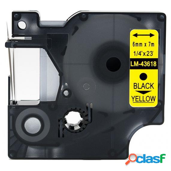 Cassetta Nastro D43618 6Mmx7M Giallo Compatibile Per