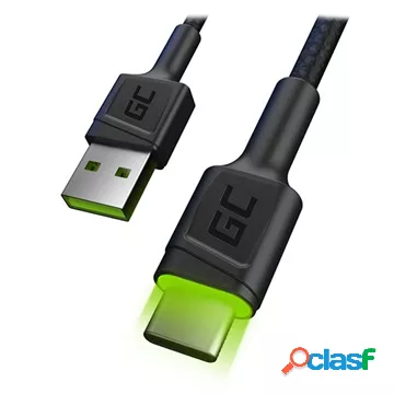 Cavo USB-C Green Cell Ray Fast con luce LED - 1,2 m