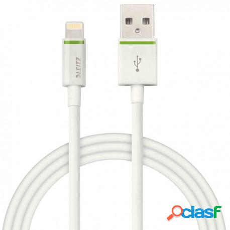 Cavo XL da Lightning a USB - 2 mt - bianco - Leitz Complete