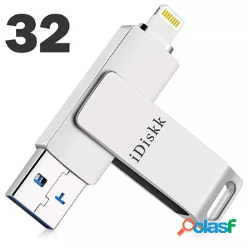 Chiavetta iDiskk OTG - USB Tipo-A/Lightning - 32 GB