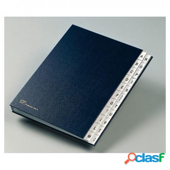 Classificatore alfabetico A/Z - 640D - 24x34 cm - blu -