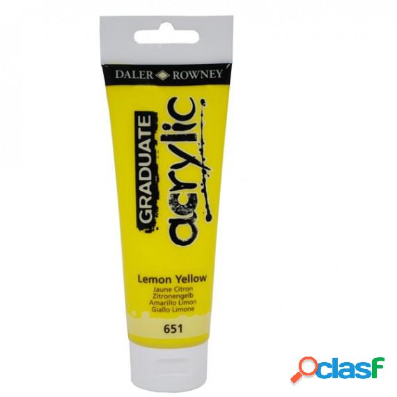 Colore acrilico fine Graduate - 120 ml - giallo limone -