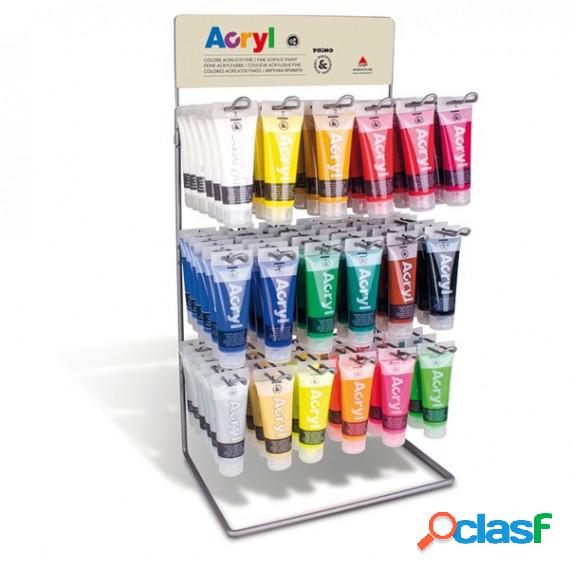 Colori Acryl - 75 ml - 18 colori assortiti - Primo - expo
