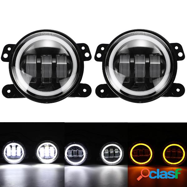 Coppia 4 pollici 30W 3000lm LED Fendinebbia Halo Angel DRL