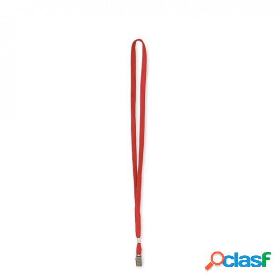 Cordoncino per portabadge - rosso - 49 x 1 cm - Lebez -